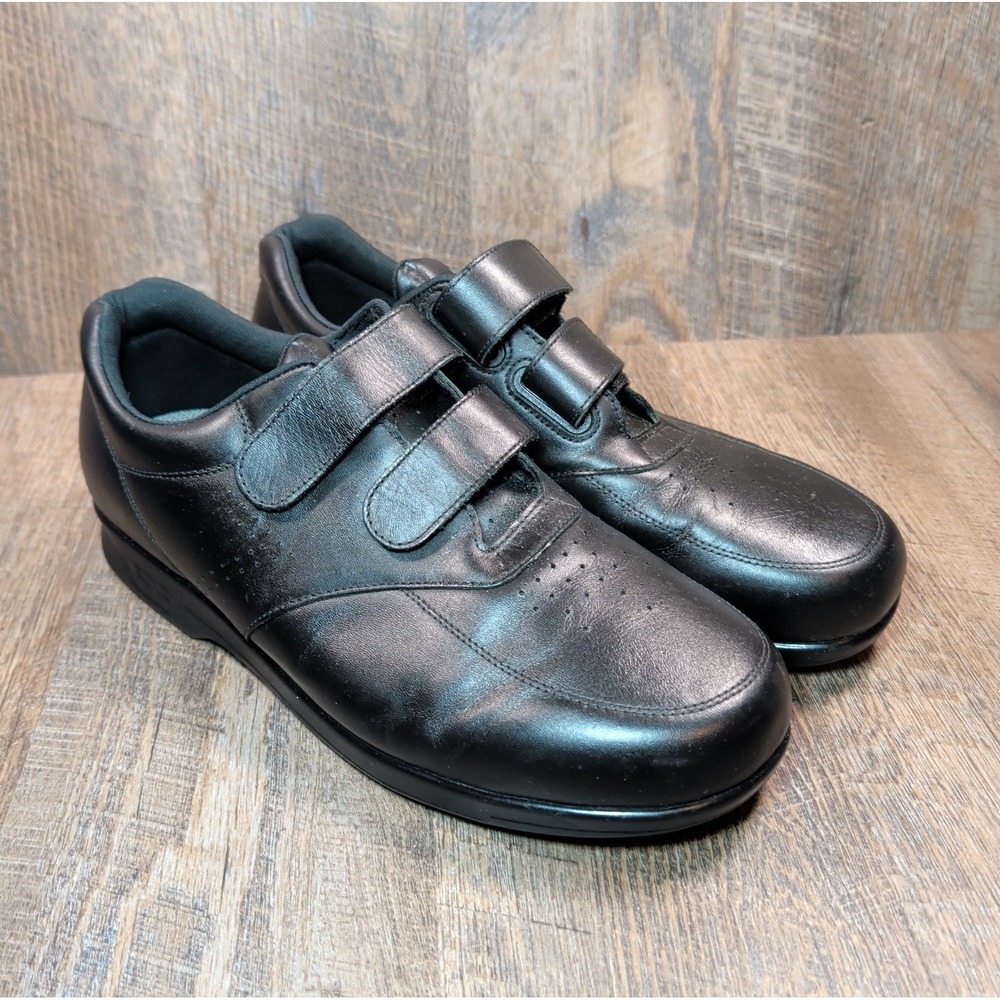 SAS VTO Black Men's Size 12.5 M Comfort Walking Shoes Sneakers Hook & Loop